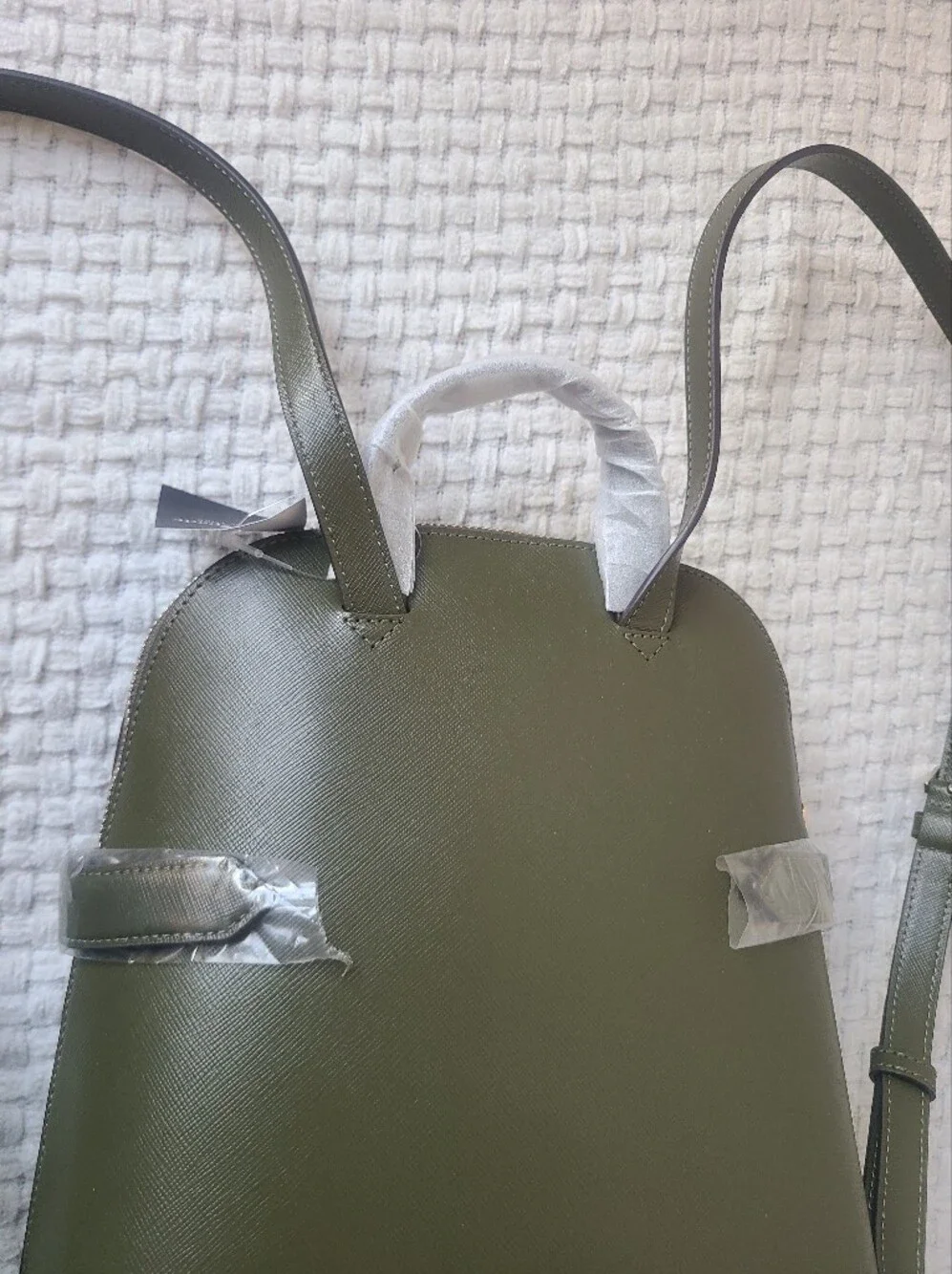 Kate Spade New York Olive Green Dome Backpack Saffiano Leather